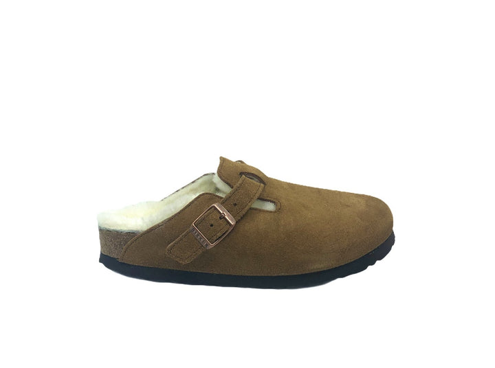 Birkenstock Boston Shearling Narrow Mink - Dear Lucy