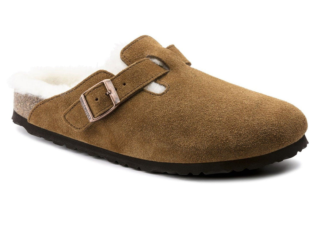 Birkenstock Boston Shearling Narrow Mink - Dear Lucy