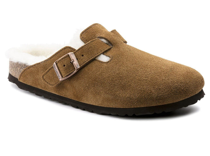 Birkenstock Boston Shearling Narrow Mink - Dear Lucy