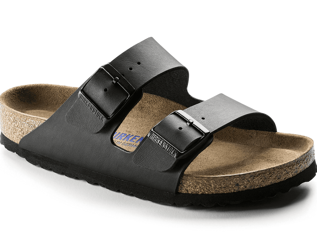 Birkenstock Arizona Black Birko-Flor Narrow Soft Footbed - Dear Lucy