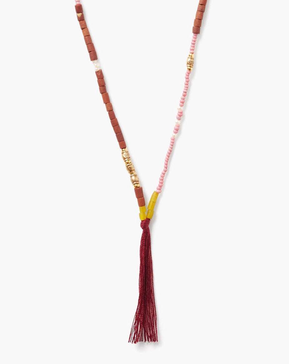 Chan Luu Brown Mix Fringe Necklace - Whim BTQ