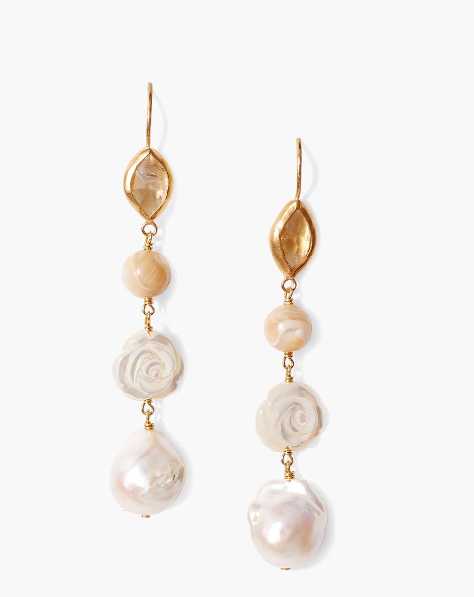 Chan Luu Mother Of Pearl Flower Earring - Dear Lucy