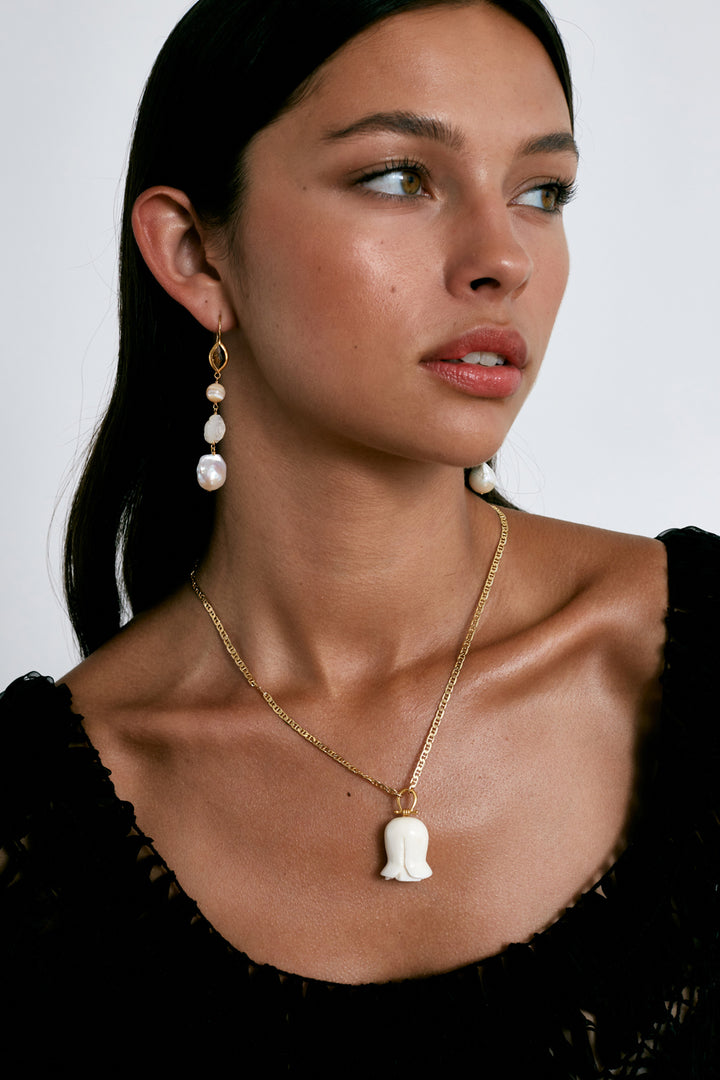 Chan Luu Mother Of Pearl Flower Earring - Dear Lucy