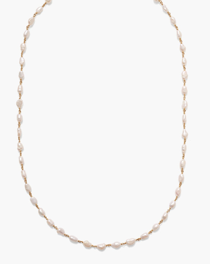 Chan Luu White Rice Pearl Necklace - Dear Lucy