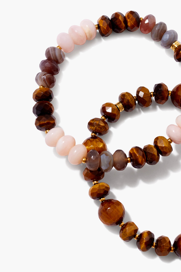 Chan Luu Stretch Bracelet Set in Tigers Eye Mix - Dear Lucy