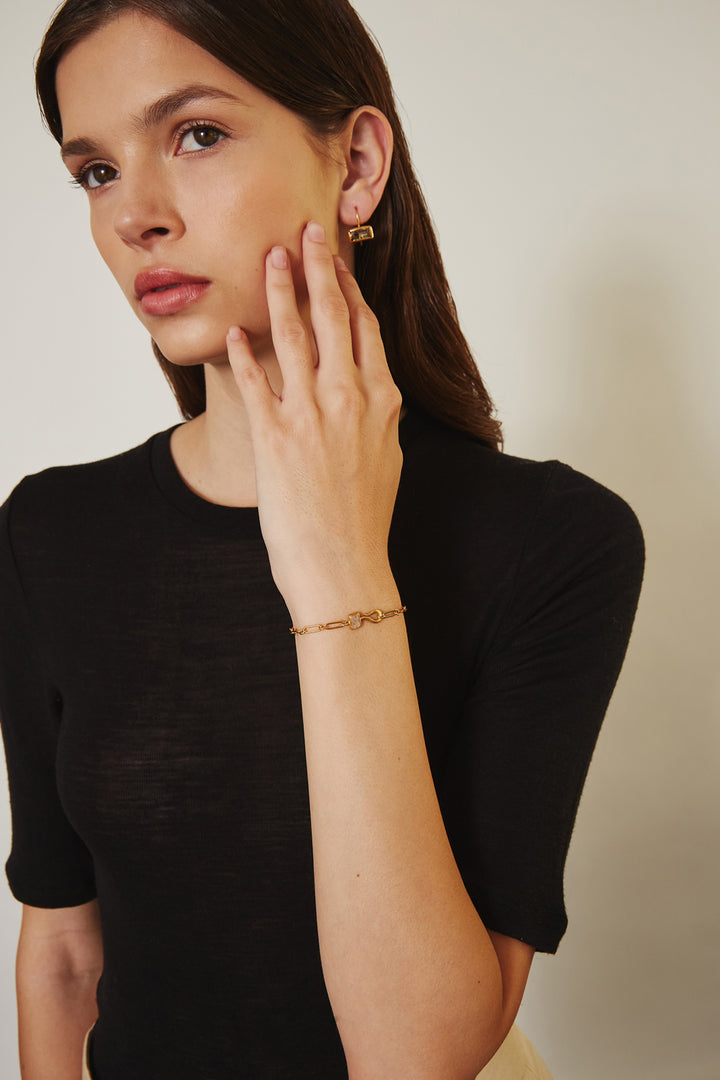 Chan Luu Bezel Wrapped Moonstone Bracelet - Dear Lucy