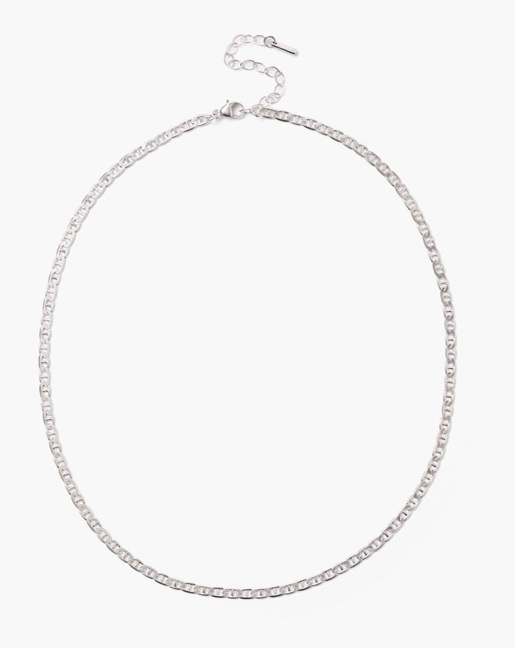 Chan Luu Silver Anchor Curb Chain Necklace - Dear Lucy