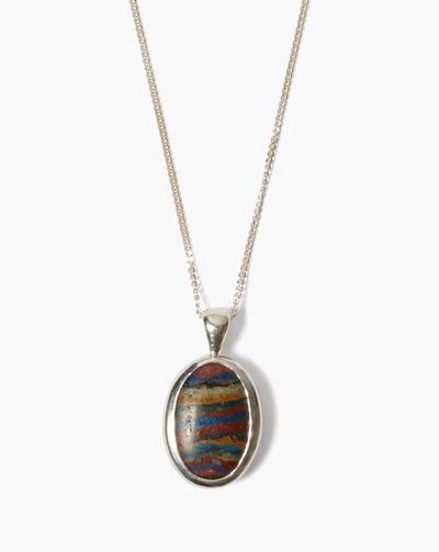 Chan Luu Sardinia Pendant Neckalce Rainbow Calsilica - Dear Lucy