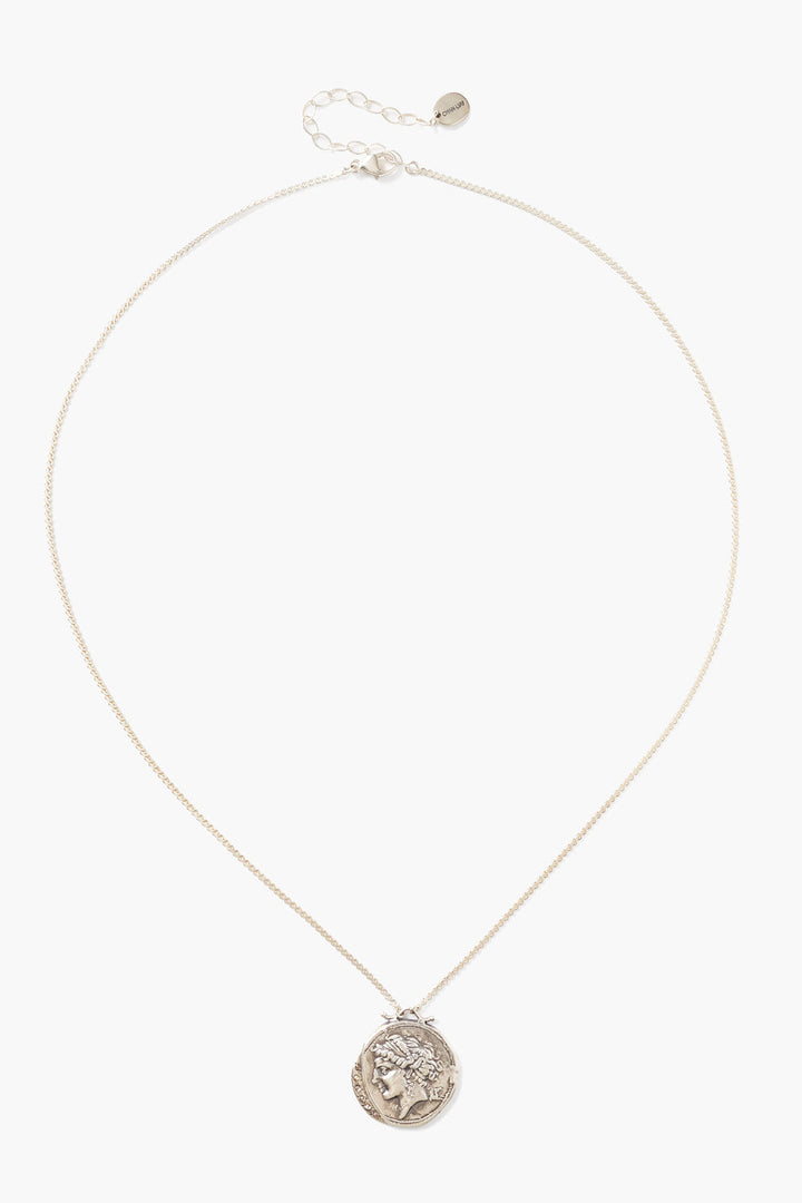 Chan Luu Silver Coin Necklace With Diamonds - Dear Lucy
