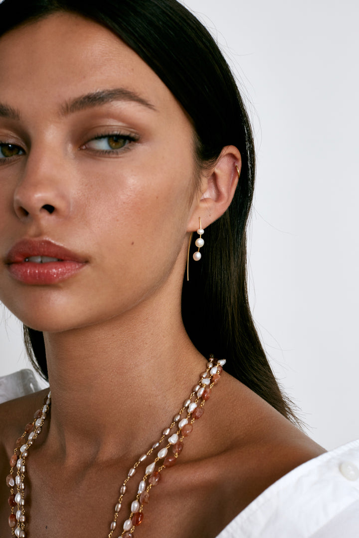 Chan Luu Hanalei Pearl Earrings Gold - Dear Lucy