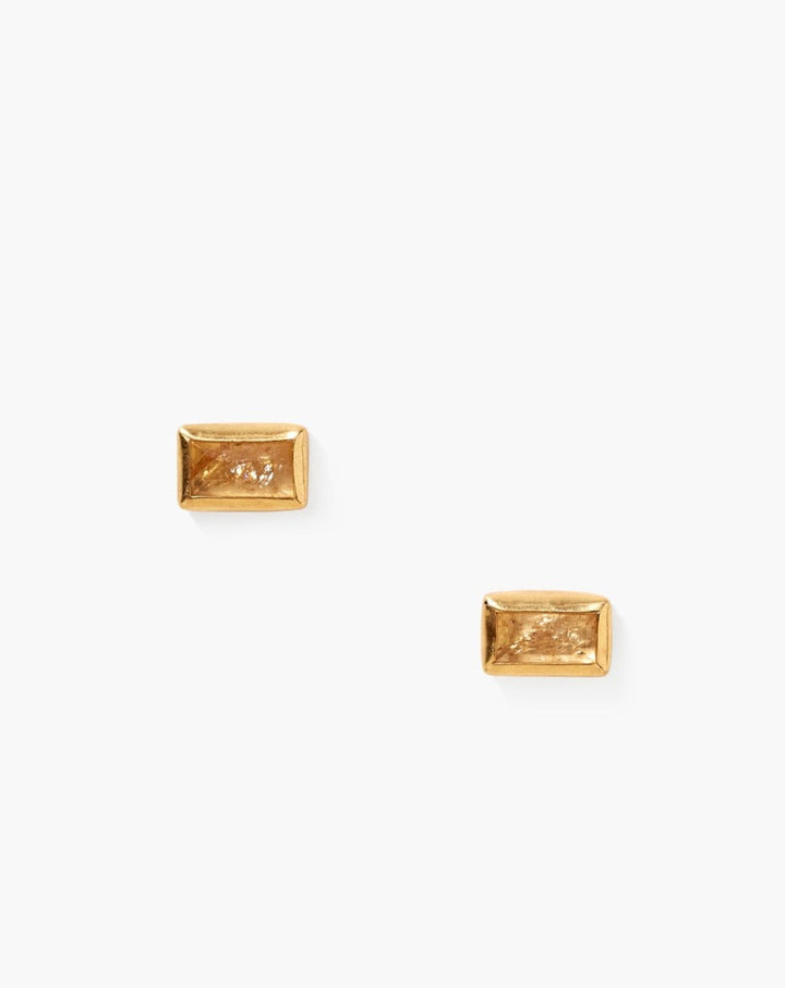 Chan Luu Bezel Wrapped Citrine Earrings in Gold - Dear Lucy
