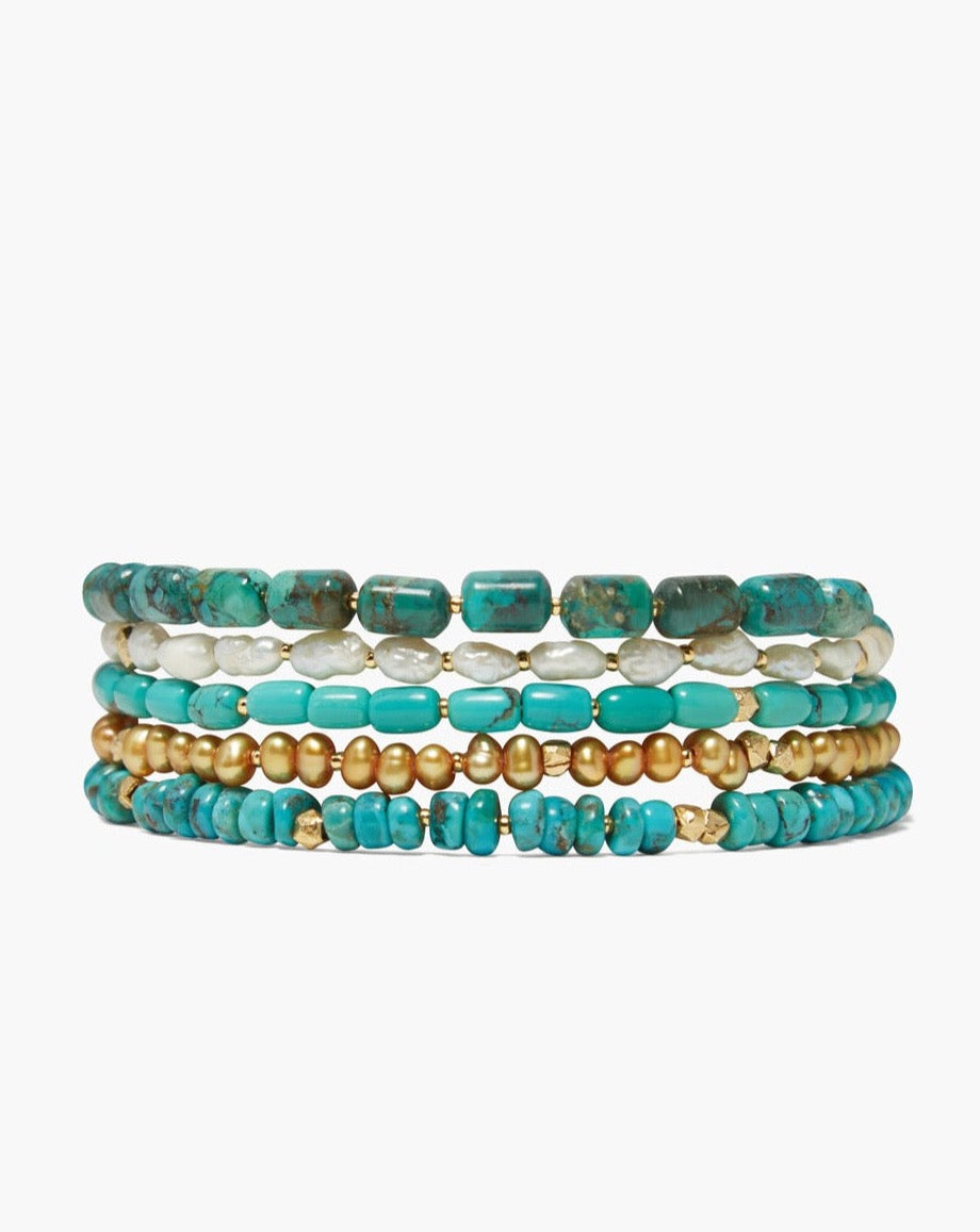 Chan Luu Riviera Wrap Bracelet in Turquoise - Whim BTQ