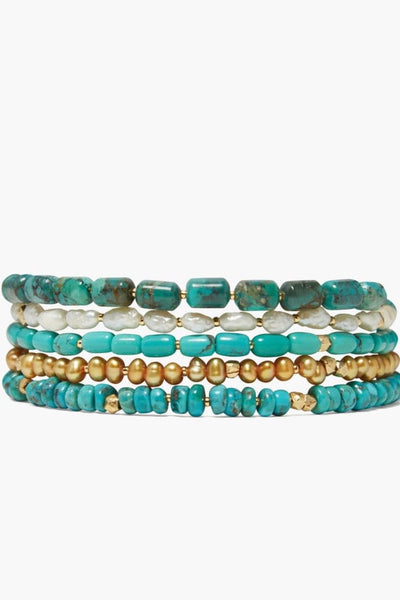Chan Luu Riviera Wrap Bracelet in Turquoise - Whim BTQ