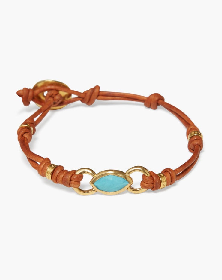 Chan Luu Reina Single Wrap Bracelet in Turquoise - Dear Lucy
