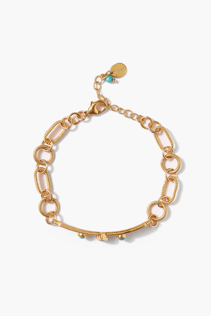 Chan Luu Bezel Wrapped Turquoise Marquise Bracelet - Dear Lucy