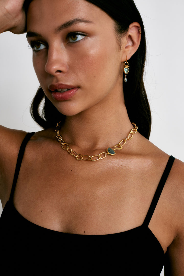 Chan Luu Luna Chain Necklace Labradorite - Dear Lucy