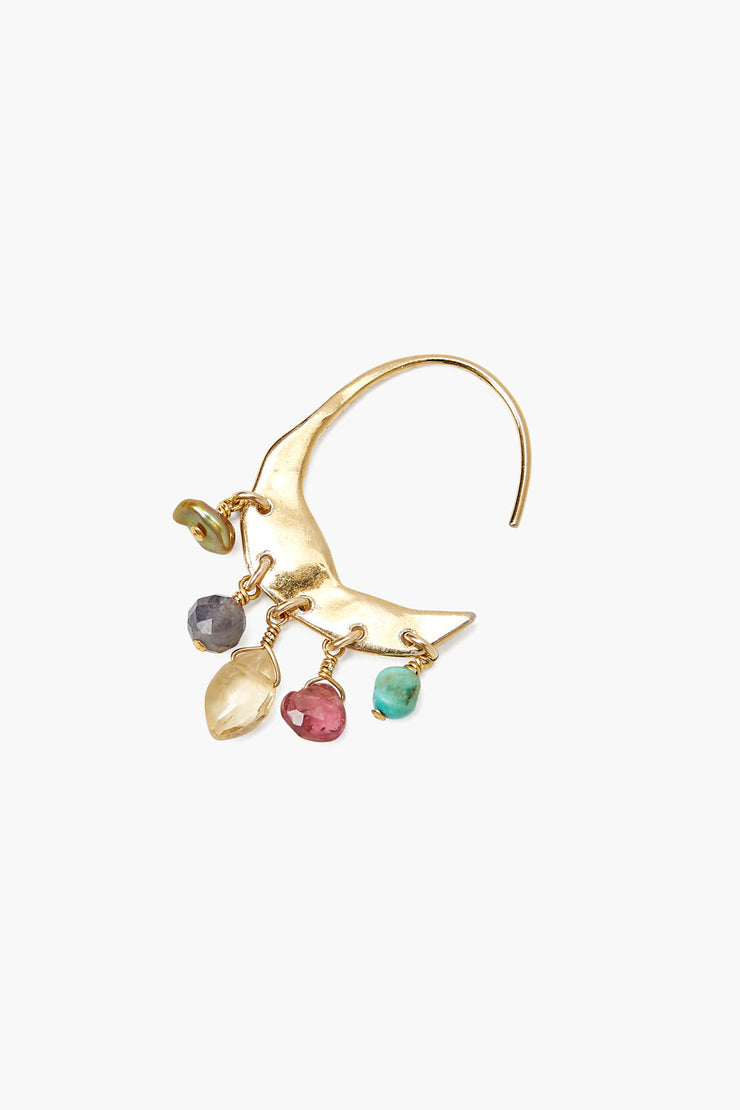 Chan Luu Petite Crescent Moon Hoops in Multi MIX - Dear Lucy