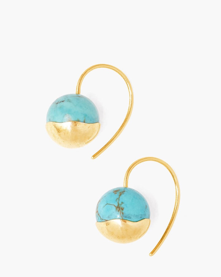 Chan Luu Capped Drop Earring in Turquoise - Dear Lucy