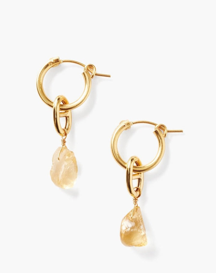 Chan Luu Citrine & Gold Theta Hoops - Dear Lucy