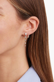 Chan Luu Petite Platinum Pearl Holly Hoop Earrings - Whim BTQ