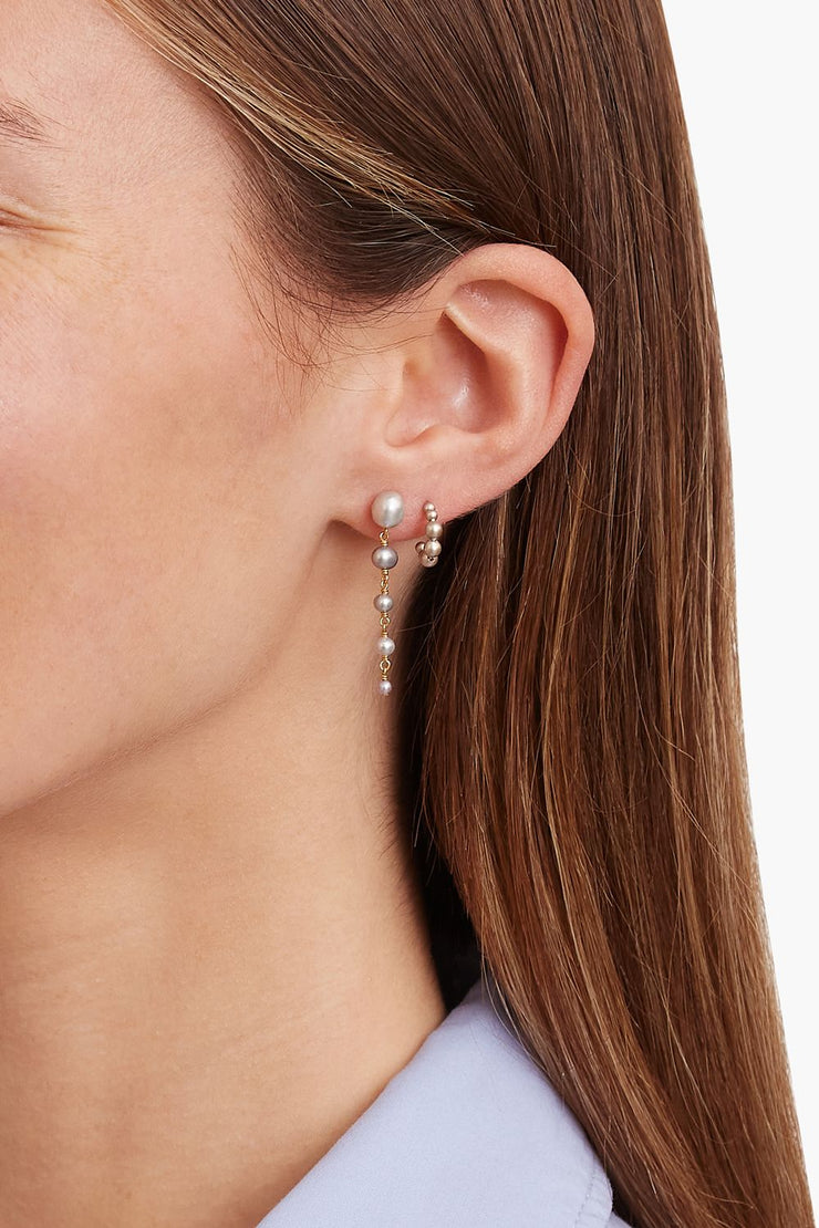 Chan Luu Petite Platinum Pearl Holly Hoop Earrings - Whim BTQ
