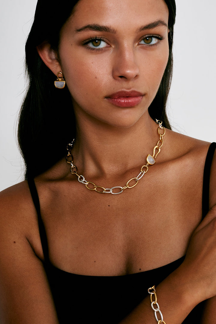 Chan Luu Luna Stud Earrings in Moonstone - Dear Lucy