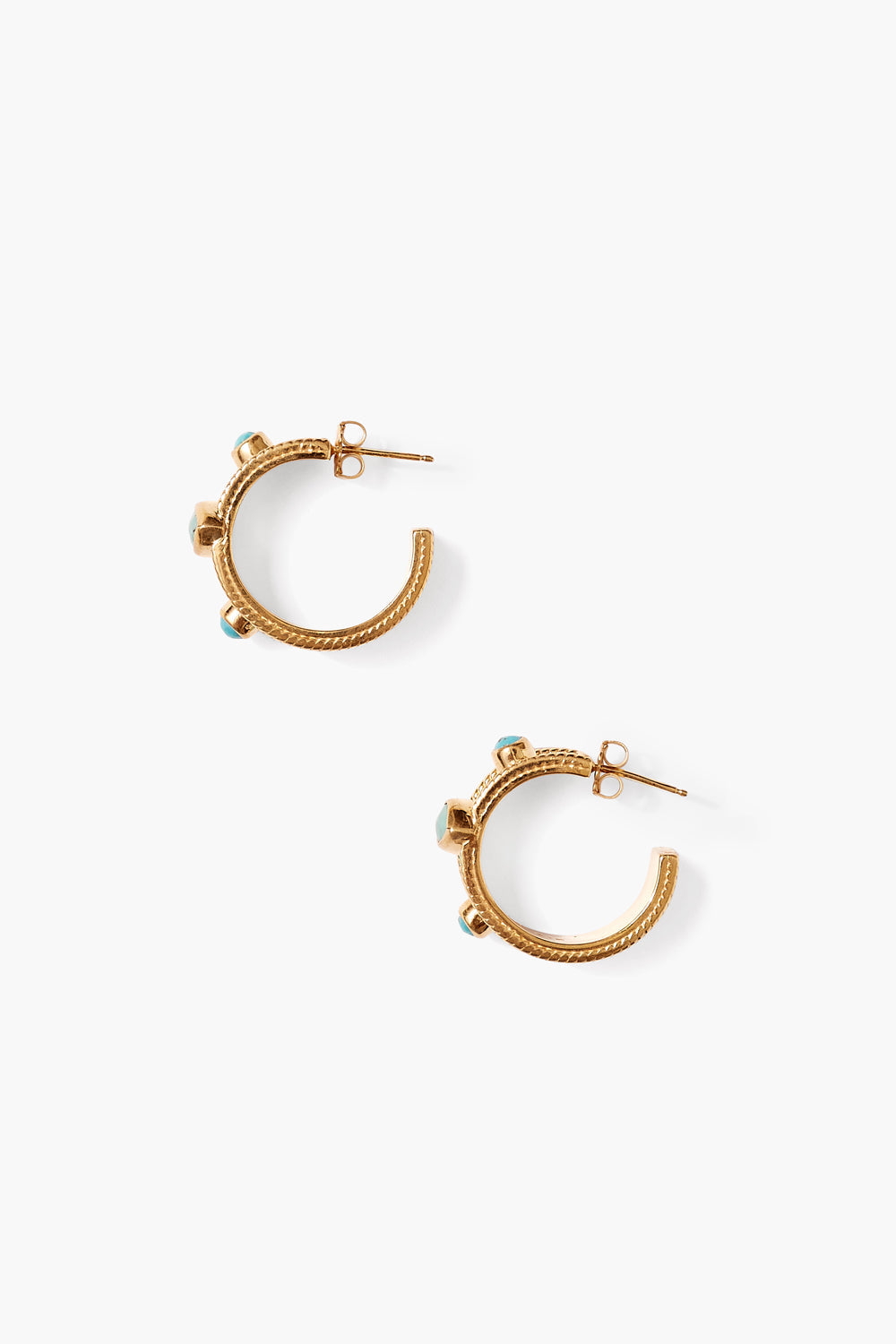 Chan Luu Bezel Wrapped Earrings in Turquoise - Dear Lucy